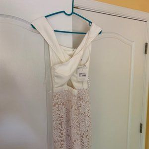 Crepe Bardot Midi Dress
